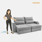 Sofá Retrátil Reclinável Casal 2 Lugares 2 90m California Vel