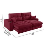 Sofá Retrátil Reclinável Com Porta Copos 190cm Istambul Yesca