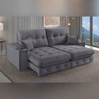 Sofá Retrátil Reclinável Com Porta Copos 210cm Istambul Yesca