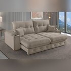 Sofá Retrátil Reclinável Com Porta Copos 210cm Istambul Yesca