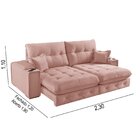 Sofa Retratil Reclinavel Com Porta Copos 230cm Istambul Yesca