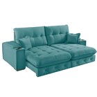 Sofá Retrátil Reclinável Com Porta Copos 230cm Istambul Yesca