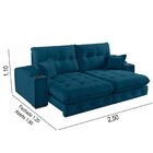 Sofá Retrátil Reclinável Com Porta Copos 250cm Istambul Yesca