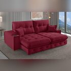 Sofá Retrátil Reclinável Com Porta Copos 290cm Istambul Yesca