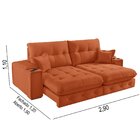 Sofa Retratil Reclinavel Com Porta Copos 290cm Istambul Yesca