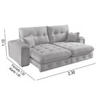 Sofá Retrátil Reclinável Com Porta Copos E Entrada Usb 230cm