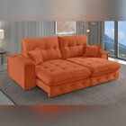 Sofá Retrátil Reclinável Com Porta Copos E Entrada Usb 250cm