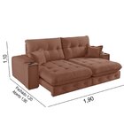 Sofá Retrátil Reclinável Com Porta Copos E Usb 190cm Istambul