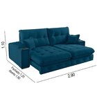 Sofá Retrátil Reclinável Com Porta Copos E Usb 290cm Istambul