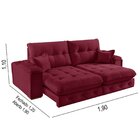 Sofá Retrátil Reclinável Com Usb 190cm Istambul Yescasa Bordô