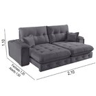 Sofá Retrátil Reclinável Com Usb 210cm Istambul Yescasa Cinza