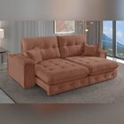 Sofá Retrátil Reclinável Com Usb 210cm Istambul Yescasa Marro