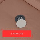 Sofá Retrátil Reclinável Com Usb 230cm Istambul Yescasa Marro