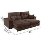 Sofá Retrátil Reclinável Com Usb 230cm Istambul Yescasa Marro