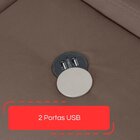 Sofá Retrátil Reclinável Com Usb 230cm Istambul Yescasa Marro