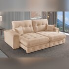 Sofá Retrátil Reclinável Com Usb 250cm Istambul Yescasa Bege