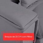 Sofá Retrátil Reclinável Com Usb 250cm Istambul Yescasa Cinza