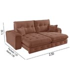 Sofá Retrátil Reclinável Com Usb 250cm Istambul Yescasa Marro