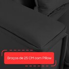 Sofá Retrátil Reclinável Com Usb 250cm Istambul Yescasa Preto