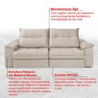 Sofá Retrátil Reclinável Dallas 2 Lugares Areia Império