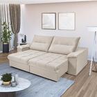 Sofá Retrátil Reclinável Dallas 2 Lugares Areia Império