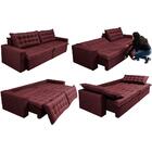 Sofá Retrátil Reclinável E Cama 2,15m Cama Inbox Flex Suede V