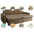 Sofá Retrátil Reclinável E Cama 2,95m Cama Inbox Flex Suede V