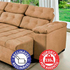 Sofá Retrátil Reclinável Glamour 225 Castor - Ws Estofados
