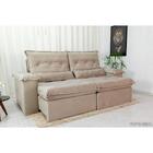 Sofá Retrátil Reclinável Imperial Molas Ensacadas Veludo Bege