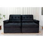 Sofá Retrátil Reclinável Imperial Molas Ensacadas Veludo Pret