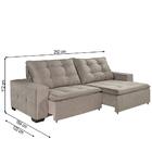 Sofá Retrátil Reclinável Italia Bege 250