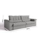 Sofá Retrátil Reclinável Majestoso 200m Grafite