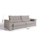 Sofá Retrátil Reclinável Majestoso 290m Palha