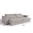 Sofá Retrátil Reclinável Majestoso 290m Palha