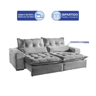 Sofá Retrátil Reclinável Máximo Alto Padrão Cinza 2,10m