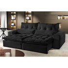 Sofá Retrátil Reclinável Máximo Alto Padrão Preto 2,50m