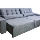Sofá Retrátil/reclinável Montebello 3,00m Suede Veludo Grafit
