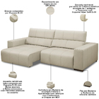 Sofá Retrátil Reclinável Para Sala 4 Lugares 290cm Bari L06 C