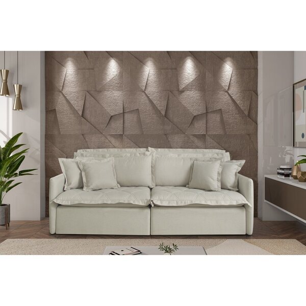 Sofá Retrátil Reclinável Para Sala De Estar 200cm Bardot Com