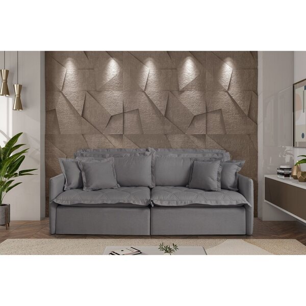 Sofá Retrátil Reclinável Para Sala De Estar 220cm Bardot Com