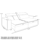Sofá Retrátil Reclinável Para Sala De Estar Living 218cm Clar