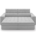 Sofá Retrátil Reclinável Para Sala De Estar Living 246cm Clar