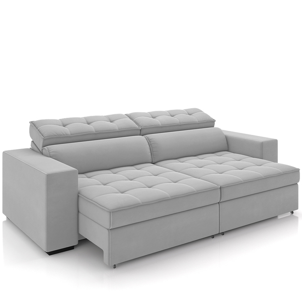 Sofá Retrátil Reclinável Para Sala De Estar Living 246cm Clar
