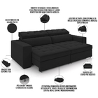 Sofá Retrátil Reclinável Para Sala De Estar Living 246cm Clar