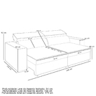 Sofá Retrátil Reclinável Para Sala De Estar Living 246cm Clar