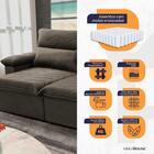 Sofá Retrátil Reclinável Paris 2,00m Suede Velut Tabaco Molas