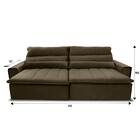 Sofá Retrátil/reclinável Patagônia 2,10m Suede Velut Bege C/