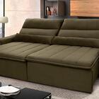 Sofá Retrátil/reclinável Patagônia 2,10m Suede Velut Bege C/