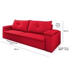 Sofá Retrátil Reclinável Sala De Estar 3 Lugares 230cm Tico S