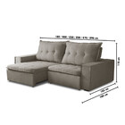 Sofá Retrátil Reclinável Valentino 2,10m Linho Star Confort